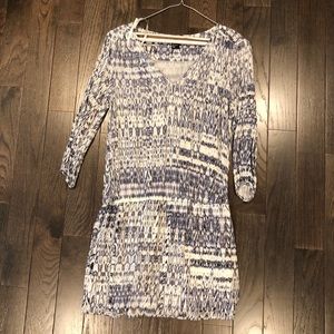 H&M Blue Cinched Waist Dress size 4